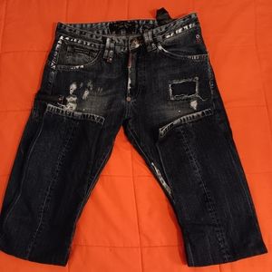 Philipp Plein Black Distressed Skinny Jeans